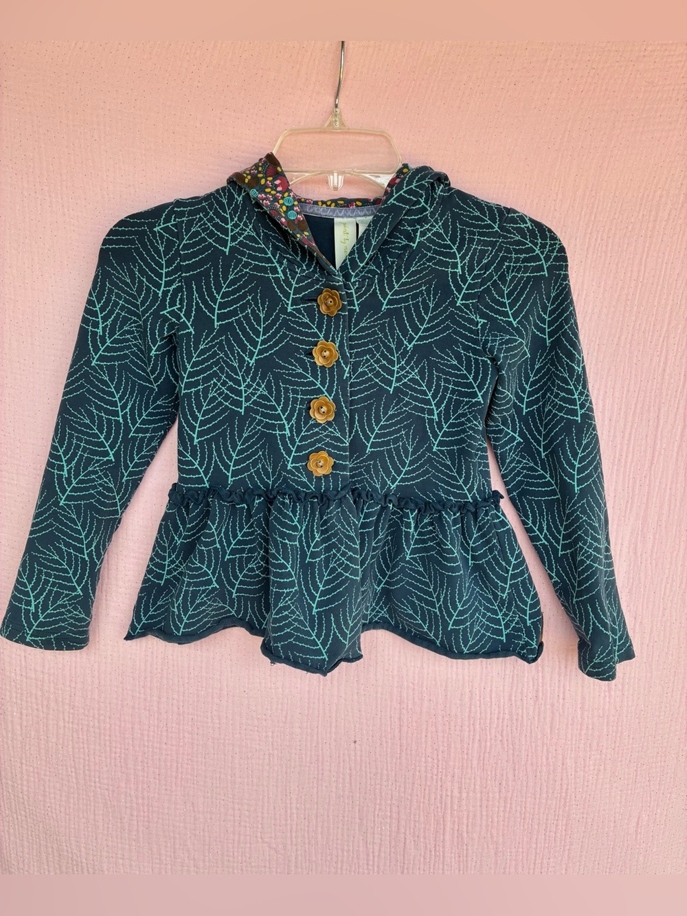Matilda Jane Paint By Numbers Hooded Peplum Jacket Girls 8